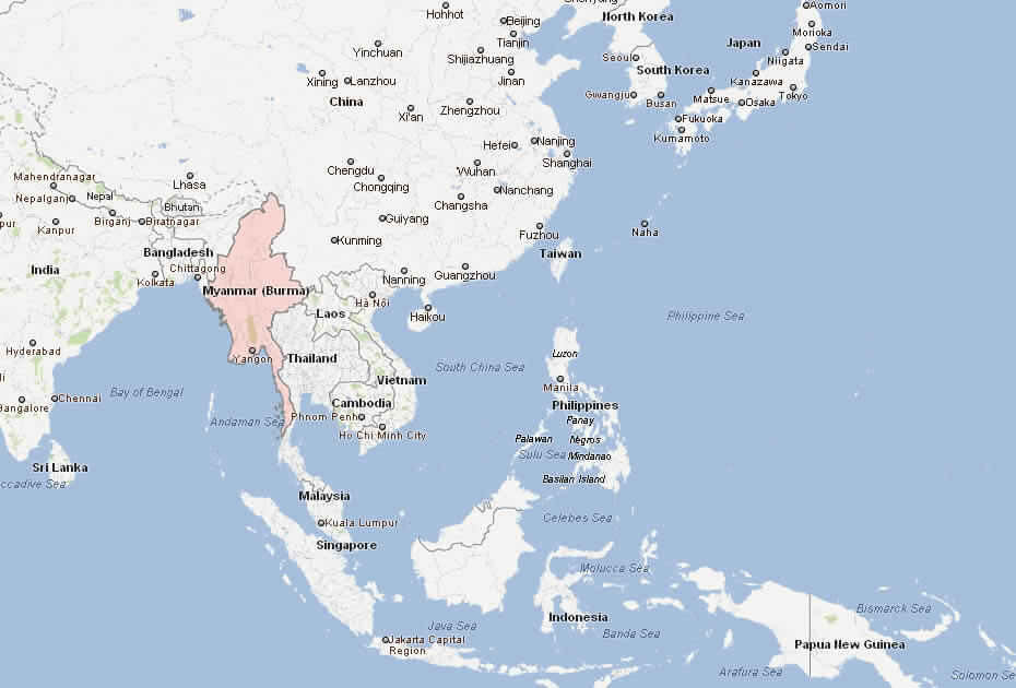 Myanmar Map Myanmar Map Of Myanmar Asia 